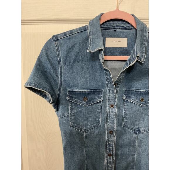 ASOS Noisy May Shirt Dress Joy in Blue Denim, S - Picture 4 of 6
